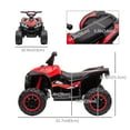thumbnail image 3 of Aosom 12V Kids ATV with Music, Headlights, High & Low Speed, Red, 3 of 10