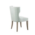 thumbnail image 5 of Upholstered Wingback Dining Chair - Light Sage Green, Solid Wood Legs, 23" Wide, Polyester Fabric, Kitchen &amp; Dining, Elegant Design, 5 of 8