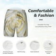 thumbnail image 5 of Balery White Rose Mens Swim Trunks Swim Shorts for Men Quick Dry Inseam Beach Shorts with Compression Liner Pocket-Small, 5 of 9