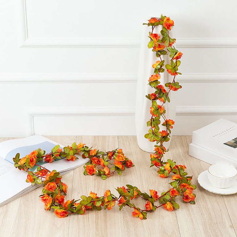 Cheers.US Fake Rose Vine Garland Artificial Flowers Plants Hanging