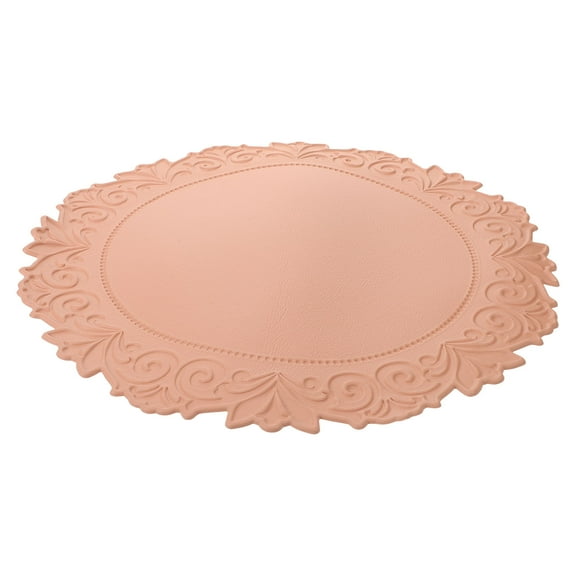 Hemoton  Pad Round Tablecloth with Elastic Embossed Silicone Placemat