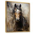 thumbnail image 2 of Designart "Equestrian Duality The White Horse I" Animals Floater Framed Wall Art Living Room, 2 of 7