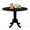 Black, variant on Costway 4-Person Dining Table Wooden Kitchen Table with Solid Rubber Wood Frame for Kitchen White&Walnut