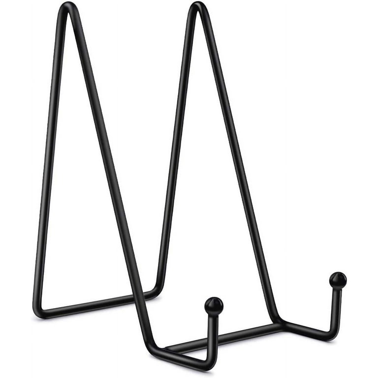 Mocoosy 4 Pack 8 Inch Improved Anti-Slip Plate Stands for Display, Plate  Holder Display Stand, Picture Frame Holder Stand, Black Iron Easel Stands  for