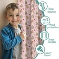 thumbnail image 3 of Blackout Kids Curtains,Pink Christmas Gingerbread Pattern Childrens Insulated Curtains Set Of 2,Bedroom Essentials,Toddler Room Decor 42"x84", 3 of 5