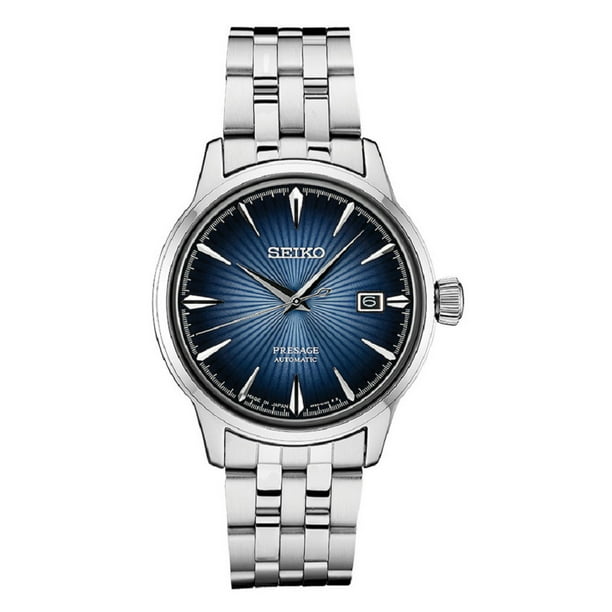 Seiko Men's Presage 23 Jewel Automatic Blue Dial 50M Water Resistance Watch  with Date 
