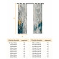 thumbnail image 6 of Fsddascl Teal Gray Gold Blackout Curtains for Bedroom/Living Room, Thermal Insulated Kitchen Curtains, Modern Minimalist Abstract Gradient Art Grommet Darkening Window Treatment Drapes 52"x84"x2, 6 of 6