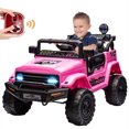 thumbnail image 4 of Sakiyr 12 Volt Powered Ride-On Truck Car for Kids,Electric Vehicles with Remote Control, Spring Suspension,Led Lights, Music,3 Speeds,Ideal Gift for Child, 4 of 8