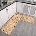 thumbnail image 2 of Orange Cow Heart Pattern Kitchen Rugs Sets Of 2,Anti Fatigue Kitchen Mat Rugs Non Slip Washable,Decorative Kitchen Floor Mats for Kitchen,Sink,Laundry,17"x30"+17"x47", 2 of 7