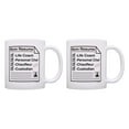 thumbnail image 1 of ThisWear Funny Mom Appreciation Gift for Mom Resume Life Coach Chef Chauffeur Custodian 2 Pack 11oz Coffee Mug Set Mom, 1 of 5