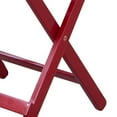 thumbnail image 2 of Merry Products Authentic Acacia Hardwood Folding Slatted Side Table, Red, 2 of 5