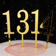 thumbnail image 4 of Nuevo 0-9 Número Topper para tarta de feliz cumpleaños de acrílico de oro Topper de la torta de boda adornan para la fiesta de cumpleaños de los niños de vacaciones pastel suministros, 4 of 4