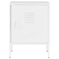 thumbnail image 3 of Bouclair White Metal Locker Side Table, 3 of 10