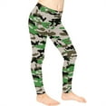 thumbnail image 3 of COEQINE Camo Green Grey Black Girls Athletic Leggings Kids Stretchy Dance Workout Running Yoga Pants for Girls, for 10-11 Years Kids Girls, 3 of 7