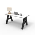 thumbnail image 7 of Serenity A-Frame Writing Office Desk for Home and Office, 60"x30", White Desk Top, Black Frame, 7 of 7