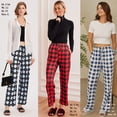 thumbnail image 5 of Ekouaer Womens 2 Pack Lounge Pants Comfy Pajama Pants Plaid Pajama Bottoms with Pockets Drawstring Pj Bottoms Pants, 5 of 6