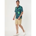 thumbnail image 4 of INSPIRE CHIC Men's Short Sleeve Button Front Beach Hawaiian Shirt, 4 of 6