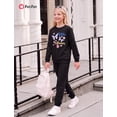 thumbnail image 2 of PatPat Girls Outfit Set Butterfly Graphic Print Sweatshirt and Sweatpants 2 Piece Kids Clothes Jogger Pants Long Sleeve Size 4-12 Years, 2 of 11