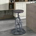 thumbnail image 5 of Armen Living Harlem Adjustable Bar Stool in Industrial Gray, 5 of 5