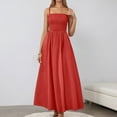 thumbnail image 2 of Wdgfv Women's Summer Smocked Maxi Dress Spaghetti Strap Flowy Swing A-Line Casual Beach Long Dress, 2 of 5