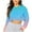 Sky Blue, variant on AKOEE Womens Cropped Sweatshirts Long Sleeve Floral/Striped Print Graphic Crewneck Pullover Loose Fall Tops (L, Pink|Tie-dye)