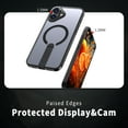 thumbnail image 3 of for iPhone 16 Case with Stand, Compatible with MagSafe, Magnetic Kickstand Case for iPhone 16, Military-Grade Protection Shockproof Case, Clear Acrylic + Soft TPU Material, Black, 3 of 6