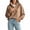 Khaki, variant on Sweaters for Women Trendy Collared Henley Neck Long Sleeve Button Detail Loose Pullover Sweater Warm Casual Everyday Wear