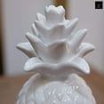 thumbnail image 4 of Ceramic Pineapple Figurine with Pimpled Accents, Silver- Saltoro Sherpi, 4 of 5