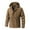 Brown, variant on Men's Winter Coats Waterproof Ski Jacket for Men Snow Coat Casual Long Sleeve Regular Fit Mountain Outwear Jackets with Hooded Brown M
