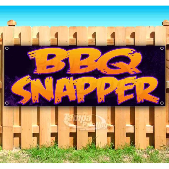 BBQ Snapper 13 oz Vinyl Banner With Metal Grommets