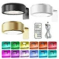 thumbnail image 3 of (white-4pcs)Wall Mounted Wireless Picture Light with Remote - Dimmable RGB LED Art Light, Battery Operated Adjustable 13 Colors for Paintings, 3 of 5