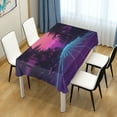 thumbnail image 4 of Yayeee Tablecloths 60" x 60" Rectangle Wrinkle Resistant Party Table Cover, Night Neon Road, 4 of 8