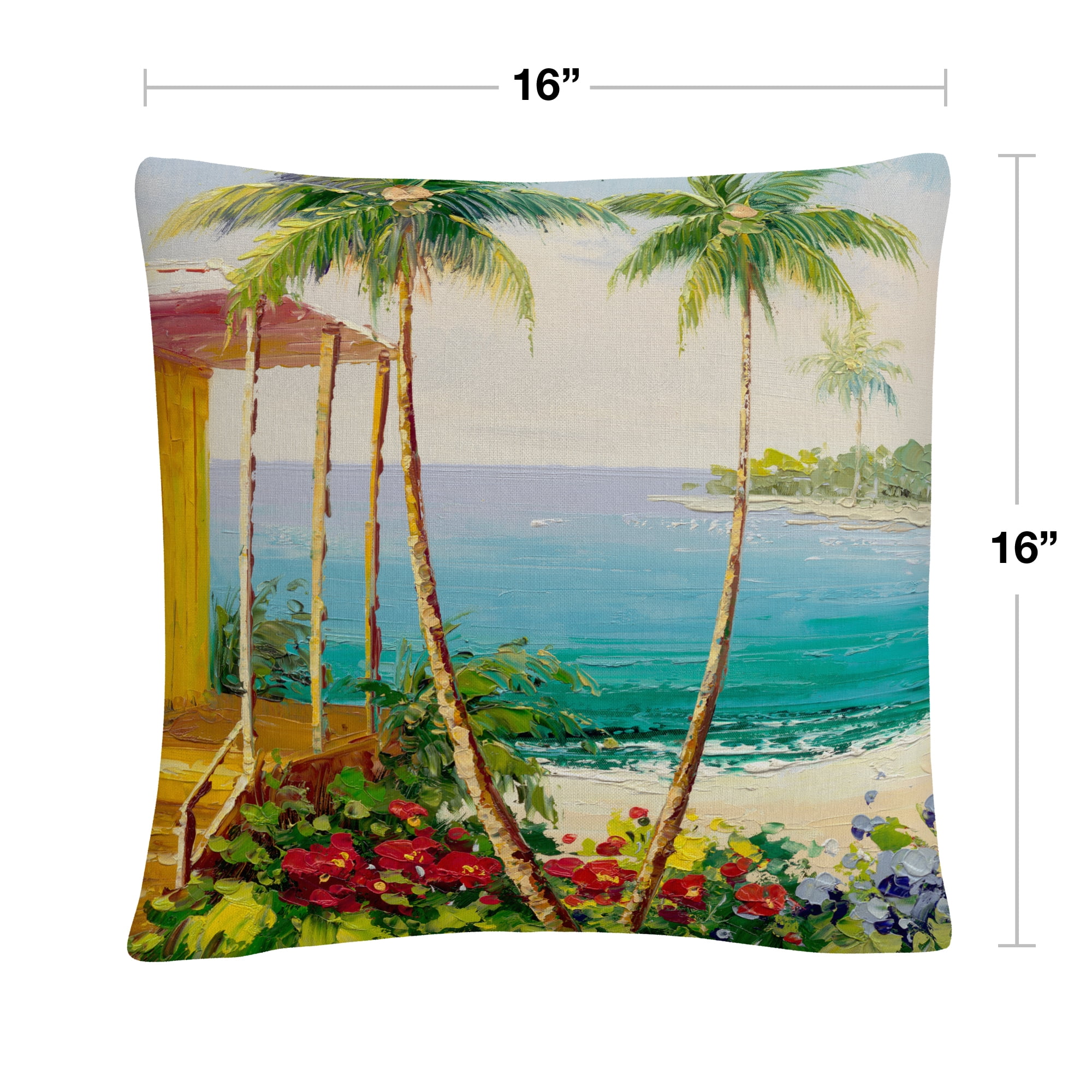 Rio 'Key West Villa' 16 X 16 Decorative Throw Pillow