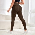 thumbnail image 3 of Resicozy 3D Cellulite Leggings Womens Compression High Waisted Compression Leggings Butt Lifting Workout Leggings Brown M, 3 of 7