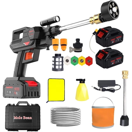 LemoHome Cordless Pressure Washer  6-in-1 Portable Pressure Washer  Battery Operated Pressure Washer for Home  Floor Cleaning & Watering  Washing Car