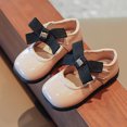 thumbnail image 2 of NOKIO Clearence Square Toe Mary Jane Shoes for Toddlers - Lightweight Flat Bottom Bow Detail Four-Season Casual Flats Comfortable Dress Shoes for Daily Activities, 2 of 9
