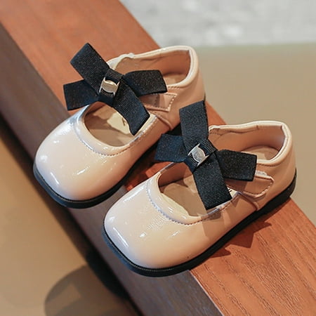 

NECHOLOGY Little Kid Girl Fashion Four Seasons Children Casual Shoes Flat Bottom Lightweight Solid Color Toddler Girl Fall Shoes Beige 4 Years