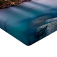 thumbnail image 2 of Ambesonne Nautical Fitted Sheet, Tranquil Serene View, Full Size, Pink Blue, 2 of 3