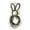 B, variant on Charming Bunny Shape Easter Wreath with Greenery and Burlap Bow for Front Door or Wall Decoration, 18 Inches