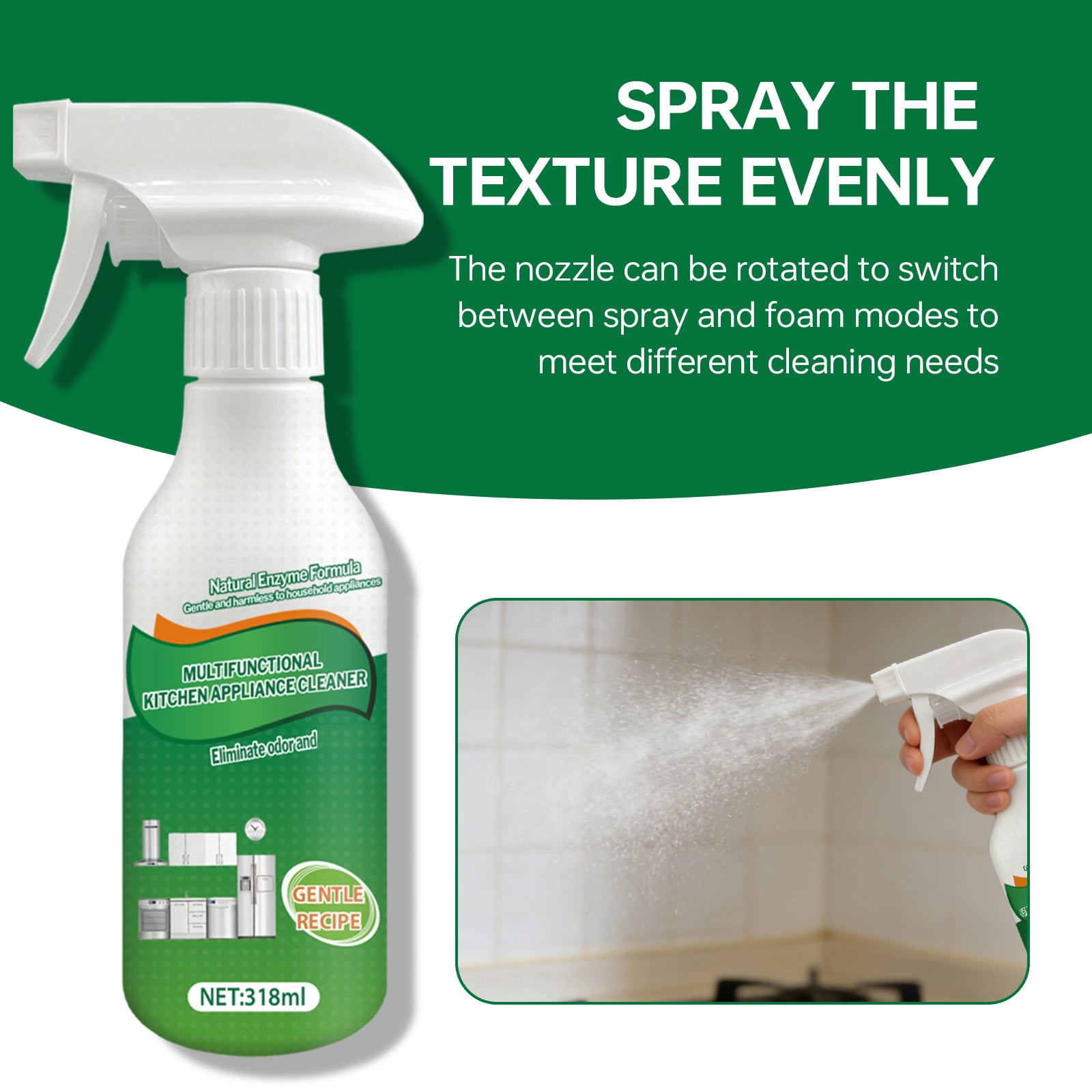 Fly Cleanse Spray - Kitchen Cleaner Stain Remover,Kitchen Multi-Purpose Foam Cleaner Spray,Kitchen Oil Stains Cleaner For Appliance/Hold/Oven/Stove/Sink Range Hood