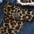 thumbnail image 7 of WOYY Toddler Girls Outfits Denim Leopard Sleeveless Button Down Vest and Shorts Set, 7 of 7
