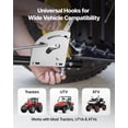thumbnail image 4 of VEVOR Tow Behind Lawn Spreader with Aeration Spikes, 32 in Spreading Width, Broadcast Spreader with Universal Hitch, Garden Seeder & Soil Aerator with 100lbs Capacity & 10 in Tires for ATVs UTVs, 4 of 9