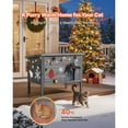 thumbnail image 2 of KFF Heated Wooden Cat Shelter Insulated Outdoor Cat House Pet Cat Weatherproof Heated Shelter with 30W Warming Pad, PVC Door Flap & Asphalt Roof, 2 of 9