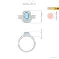 thumbnail image 4 of ANGARA Natural Emerald Cut 1.35 ct Aquamarine with Diamond Ring in 14K White Gold for Women (Size-8x6mm) | March Birthstone, Anniversary, Jewelry Gift for Women | Natural Aquamarine Ring, 4 of 9