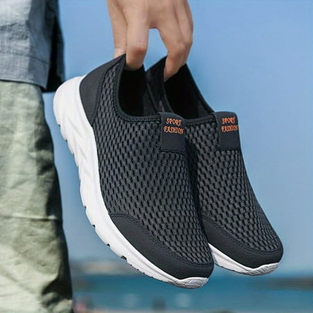 

Men s Slip-on Mesh Sneakers - Athletic Shoes - Comfy And Breathable Walking Shoes