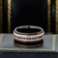 thumbnail image 3 of Jewelry Avalanche 8mm Mens 2-Tone Eternity Tungsten Wedding Band Black & Rose Gold Anniversary Ring size 11.5, 3 of 4