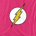 thumbnail image 2 of DC Flash Flash Logo Women's T Shirt, Hot Pink, Small, 2 of 6