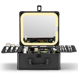 Walmart Cosmetic Train Case Cosmetics Organizer with 4 Trays for
