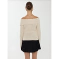 thumbnail image 6 of Off Shoulder Button Detail Sweater, 6 of 6