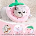 thumbnail image 4 of Collier Cône pour Chat Ajustable Doux Mignon Collier de Récupération après Chirurgie-Fraise, 4 of 5